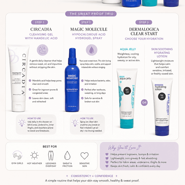 Sweat proof trio at MP Esthetics: Waxing & Skincare Murrieta in Murrieta, CA